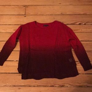 Red ombré sweater